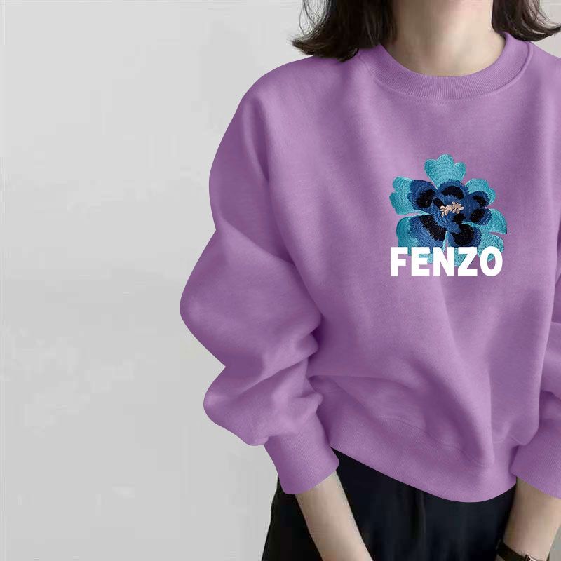 春秋新款纯棉百搭长袖卫衣女