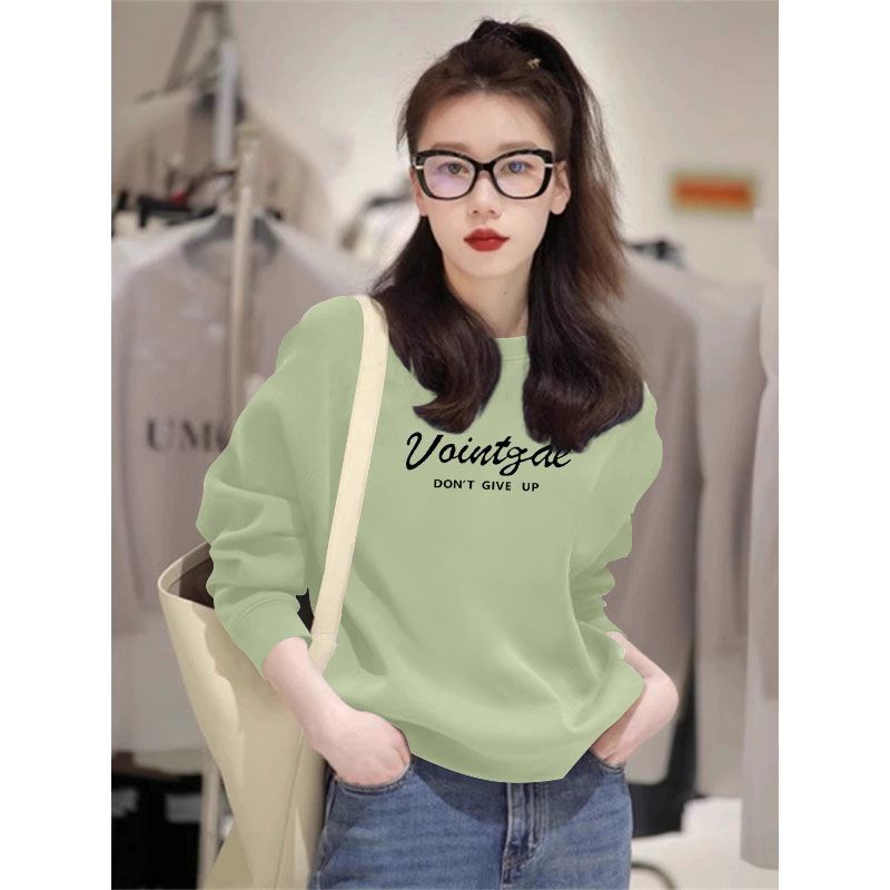 大码时尚常规百搭新款套头绿色