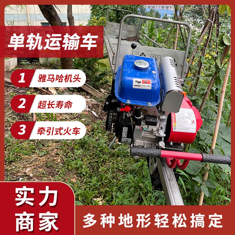山地单轨运输车农用果园茶园山景区爬坡上山轨道小火车果园运输车