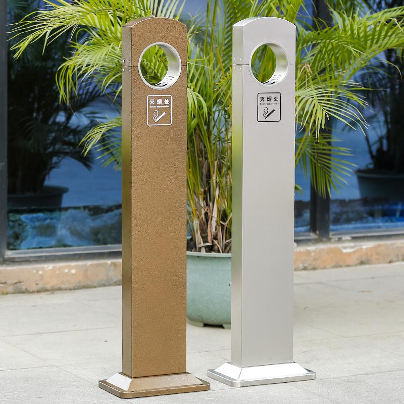 不锈钢立式烟头灭烟柱吸烟区烟灰收集桶景区酒店大堂烟灰缸垃圾桶