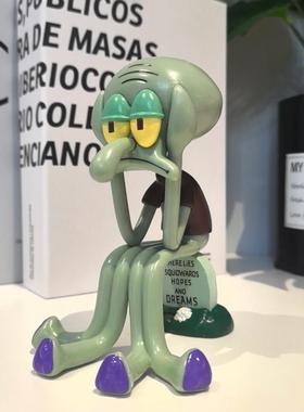 海绵宝宝章鱼哥手机架摆件办公室桌面装饰治愈解压神器生日礼物
