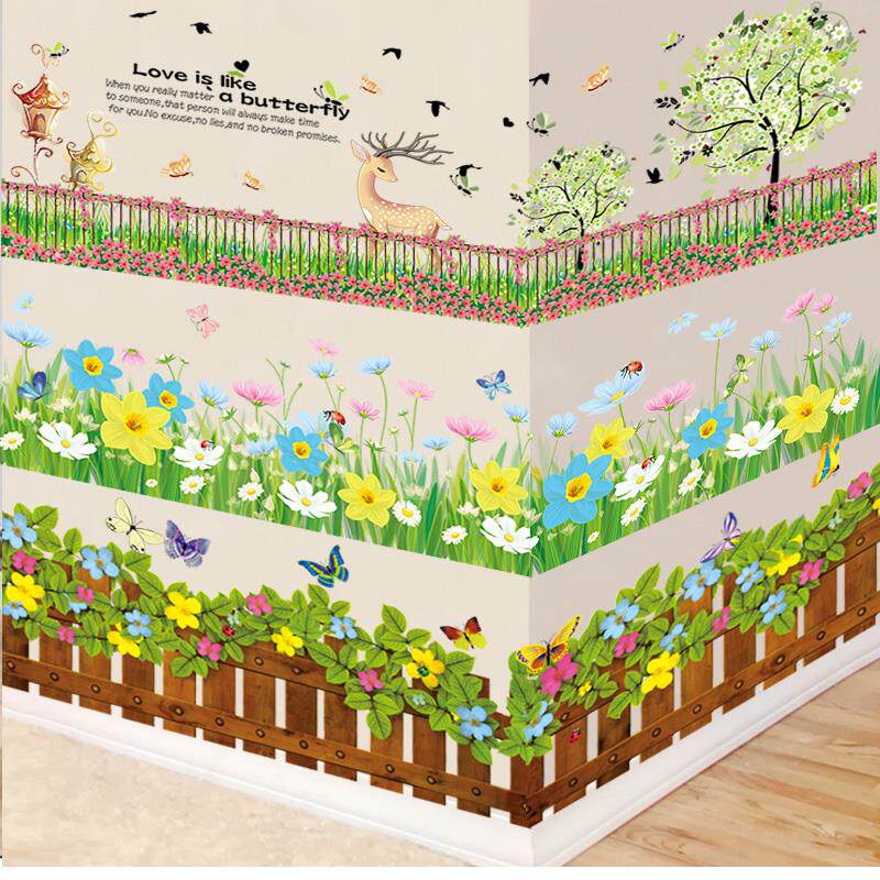 PVC踢脚板墙贴纸贴画客厅卧室走廊墙角贴花儿童房幼儿园墙面装饰