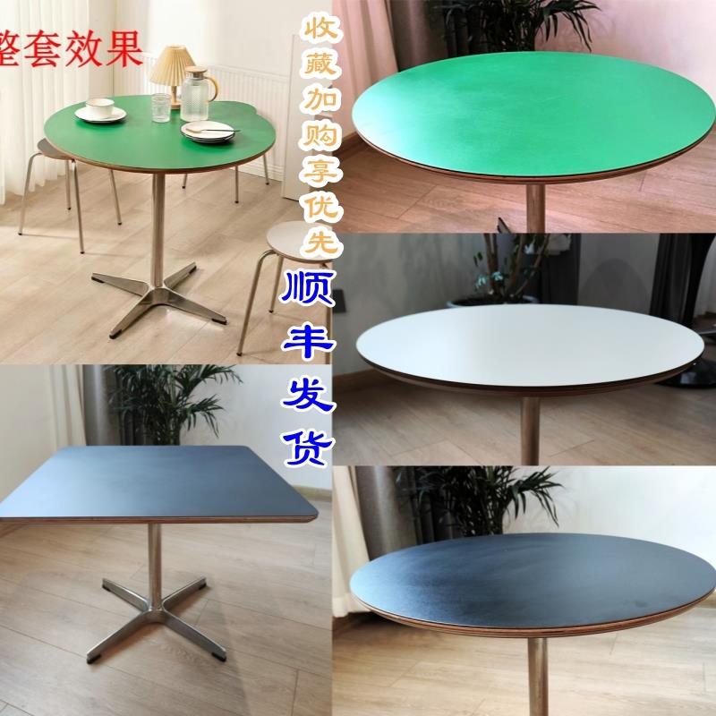 中古桌面斜边款奶茶面 面包店桌配咖啡桌面板休闲 桌台面实木多层