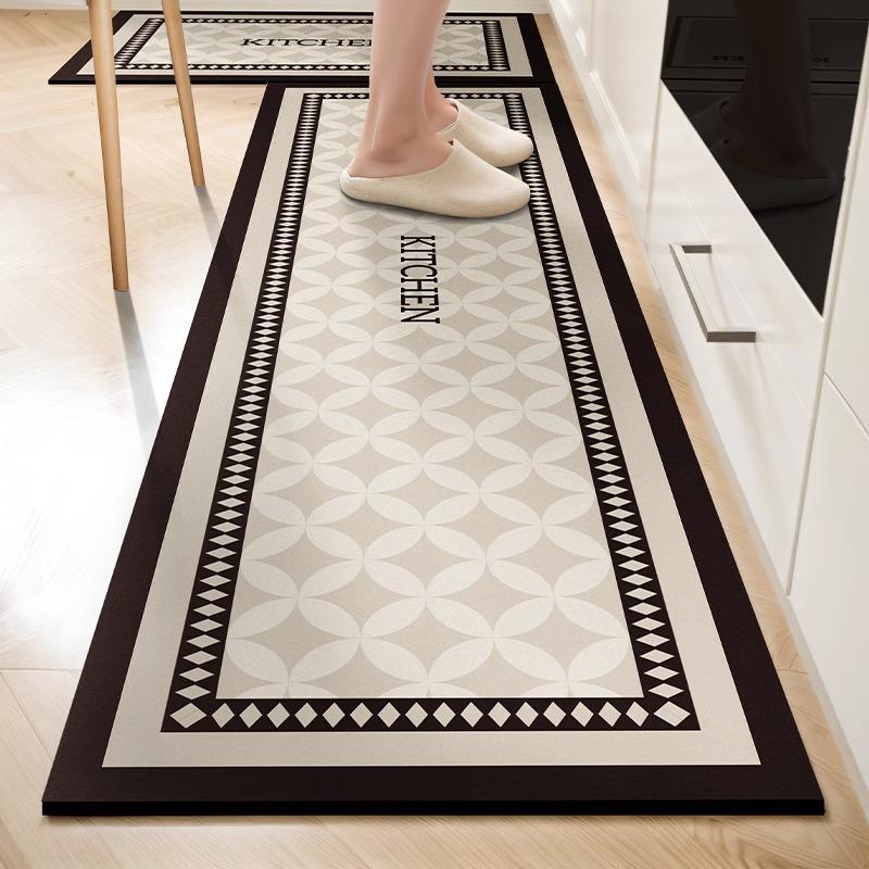 厨房地垫防滑防油可擦免洗脚垫2025新款pvc垫子防水长条条形地毯