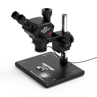 SOPTOP舜宇7060三目高清体视显微镜手机维修主板焊接可接CCD相机