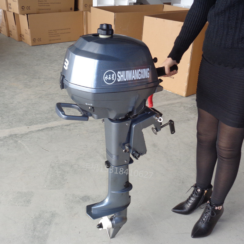 供应水王星牌挂桨机小型轻便船挂机 灵活操作汽油船尾机舷外机