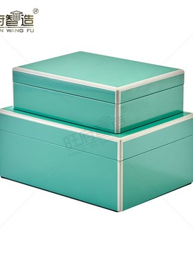 新中式欧式美式现代简约家装客厅创意家居装饰品摆件套色收纳盒