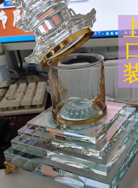 水晶塔大号装藏舍利子的塔文昌塔雷峰塔防尘罩发光彩