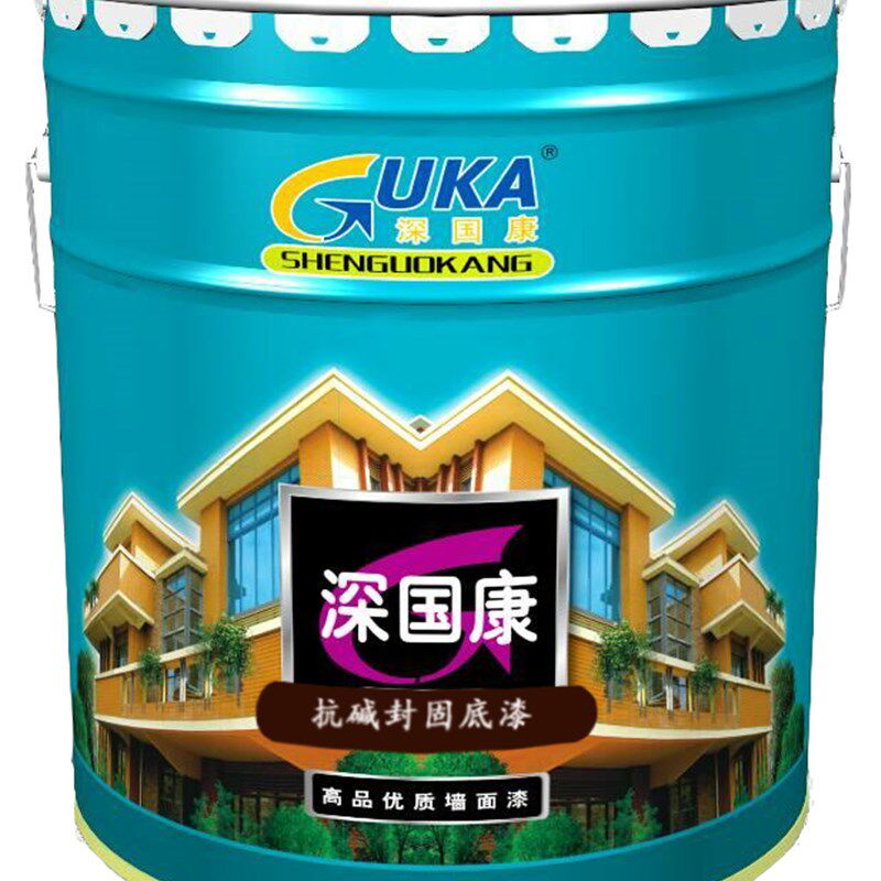 深国康内墙涂料乳胶漆外墙环保室内外底漆刷墙涂料白色