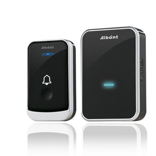 门铃远距离按键响铃穿墙门玲免打一拖一拖二老呼叫器