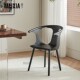 丹麦设计师款 实木餐椅创意单椅侘寂风酒店民宿靠背扶手椅