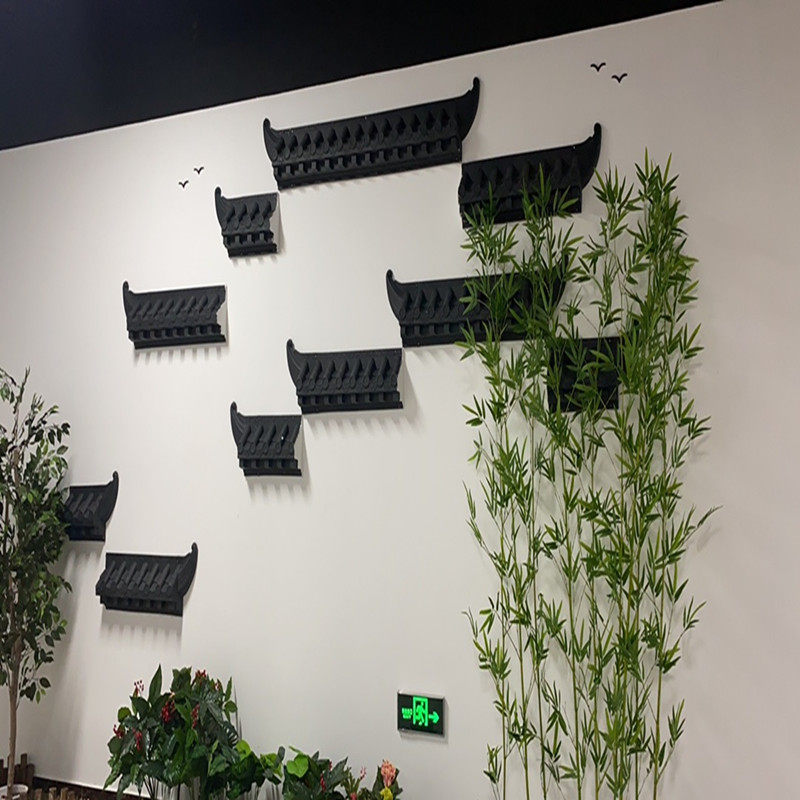 装饰瓦壁挂假屋檐仿古瓦马头墙徽派背景墙复古仿真门头瓦