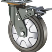 向荣脚轮重型橡胶轮重型静音万向轮手推车平板车脚轮