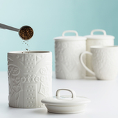 N陶瓷厨具茶壶马杯咖啡茶叶密封罐料理碗狐狸浮雕