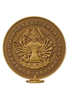 准提镜黄铜佛母宝镜镜客厅精工凸面镜仿古铜镜佛