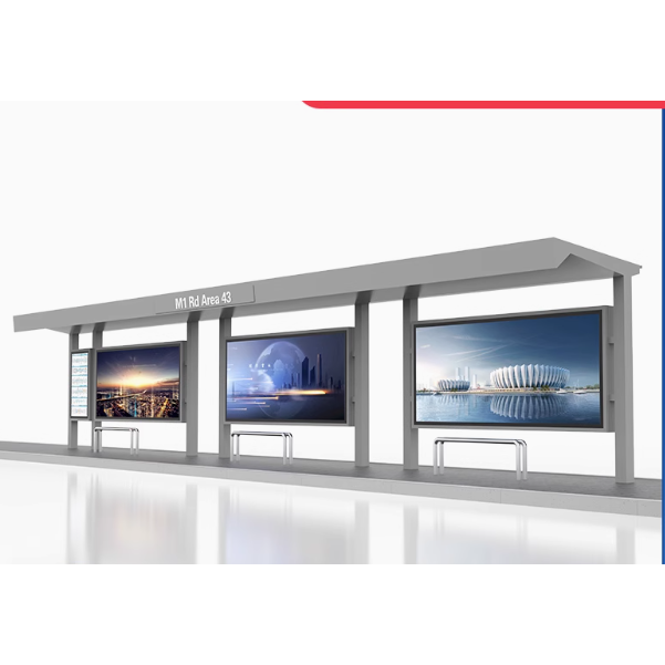 定制公交站台候车亭智能候车亭不锈钢仿古公交站亭电子站牌厂家