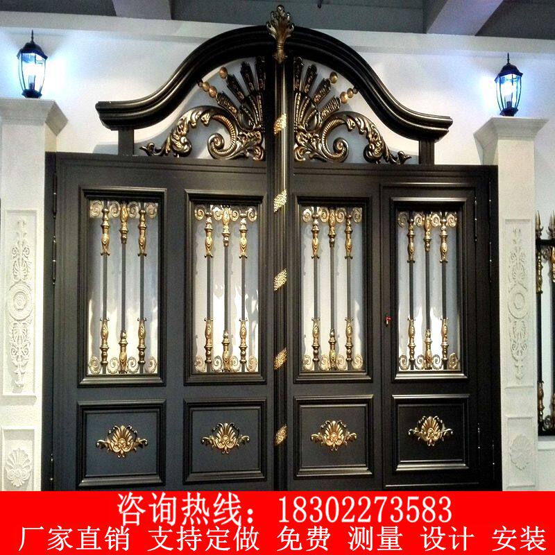 天津铝艺大门铸铝大门铝艺门铸铝门铁艺门别墅大门庭院门天津门