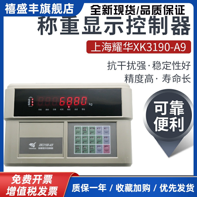 耀华XK3190-A9 P仪表称重显示器A9打印仪表电子秤地磅仪表A9