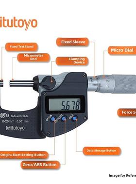 日本三丰数显千分尺0-25mm高精度电子外径测微器工业级293-240241