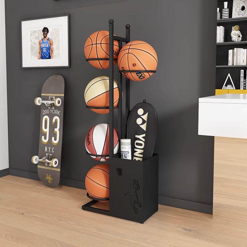 简易家用儿童篮球收纳架球类摆放置物架幼儿园球架收室内收纳筐