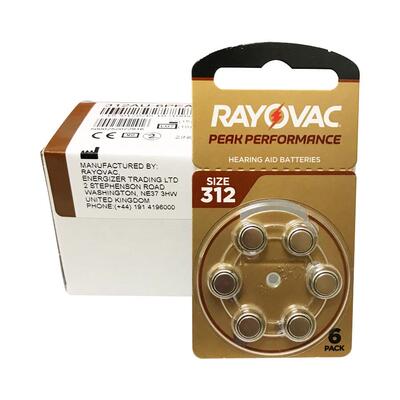 整盒包邮【60粒】英国进口RAYOVAC PEAK助听器电池312 PR41 1.45V