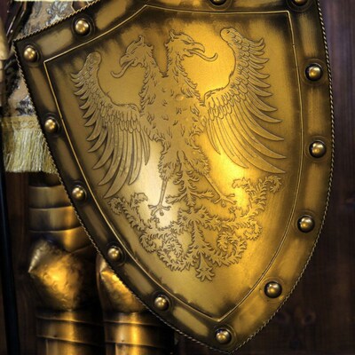 超大号铁艺士兵中世纪骑士盔甲武士酒吧门口橱落地气派摆设