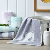 竹之锦竹纤维抑菌儿童小毛巾柔软吸水小孩幼儿园洗脸巾卡通