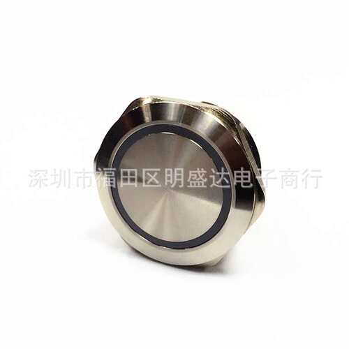 40mm金属按钮工业机械开关 自锁/自复位 防水开关 环形灯24VLED