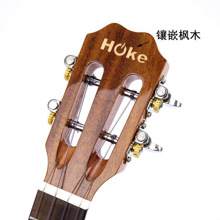 亨克Hoke演奏级亮光相思木全单尤克里里专业级23寸26初学者小吉