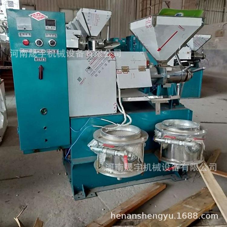 家庭油菜籽温控榨油机黄豆米糠条排卧螺压榨设备中小型榨油机