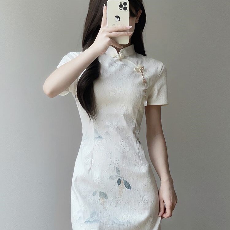 织造局新中式旗袍新款2026改良版年轻款少女小个子夏季绝美收腰连