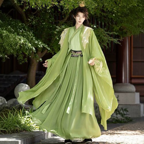 织造局原创汉服魏晋风重工刺绣大袖衫古装武侠风男女款影视风套装