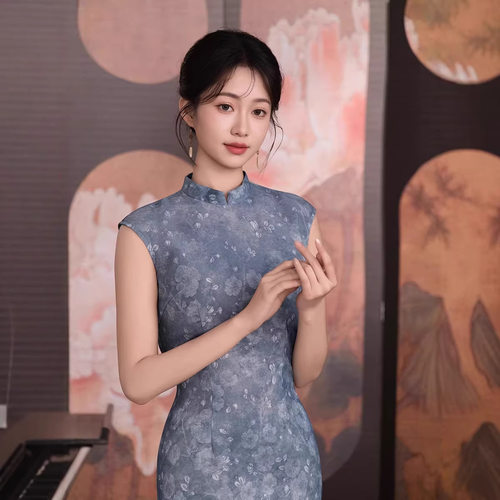 织造局无袖国风新中式长款旗袍改良日常年轻款新款女高级感复古夏