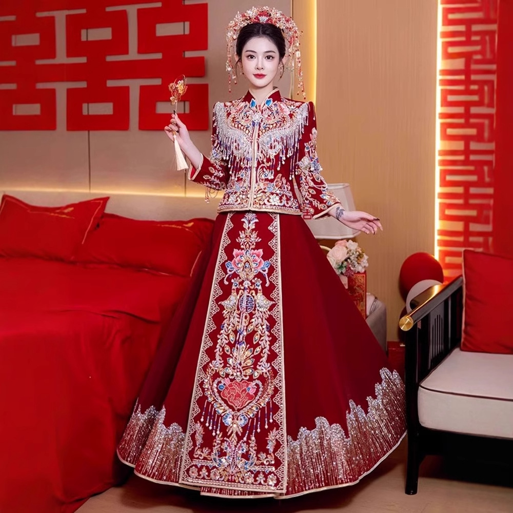 云梦集奢华高级感新娘婚服出阁服2025新款高端中式秀大码结婚敬酒