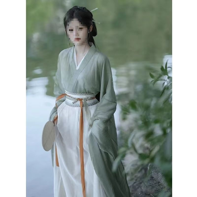 云梦集汉服春秋款女魏晋制南北朝交领齐腰古装大袖衫古风仙气舞蹈