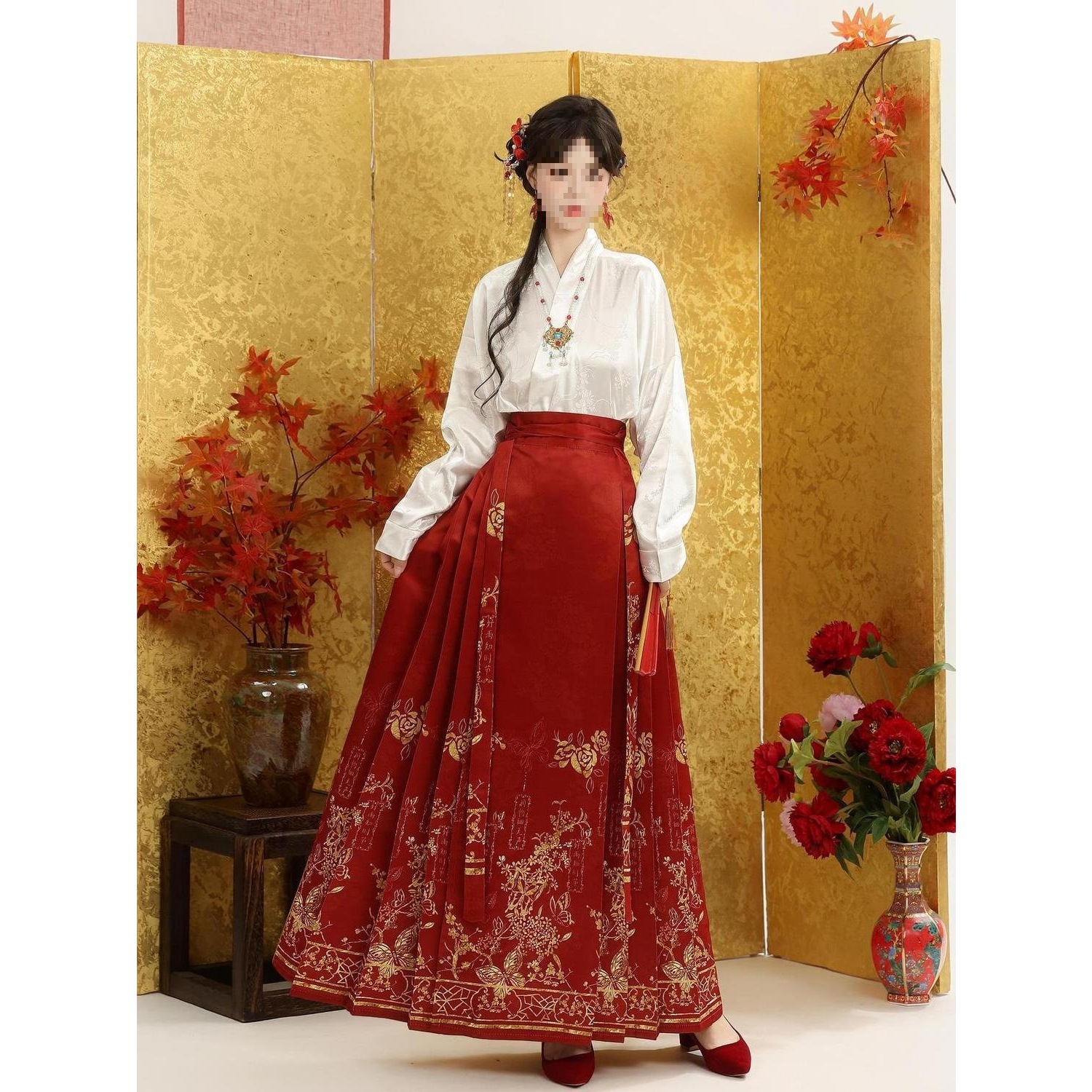 云梦集听海原创新中式明制汉服日常新款中国风马面裙日常春秋新款