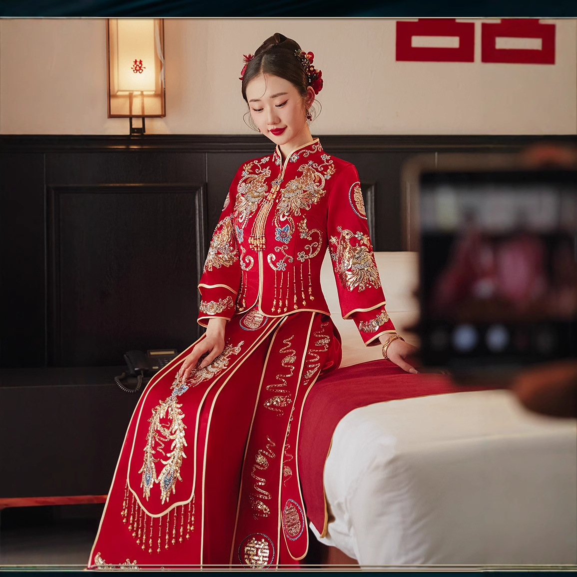 云梦集秀2025新款新娘结婚中礼服嫁衣婚服敬酒服秀和服高级奢华春