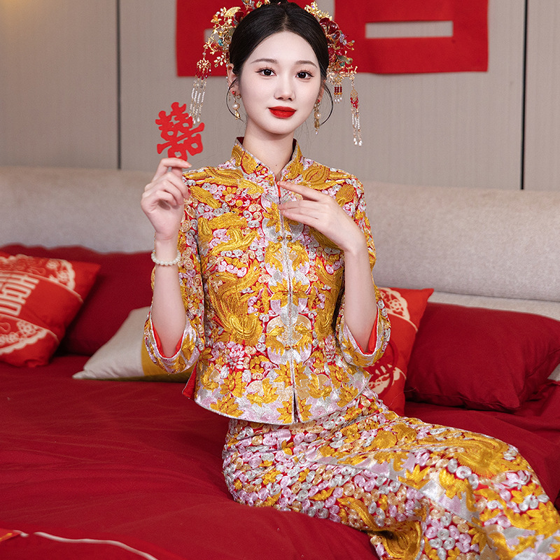 云梦集秀新娘2025新款龙凤褂大五福婚服礼服敬酒服出阁服出嫁结婚