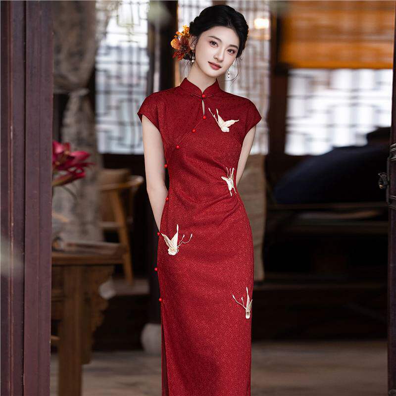 织造局红色新中式复古风绝美订婚服2026新款年轻款平时可穿旗袍