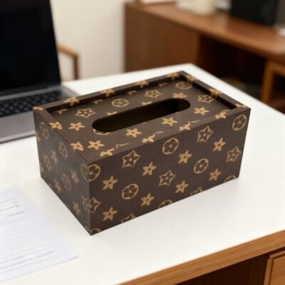 轻奢纸巾盒家用客厅茶几高级感复古皮革抽纸盒高档装饰品摆件卧室