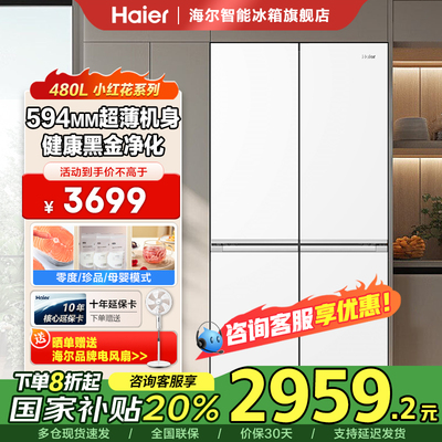 海尔超薄594mm家用冰箱