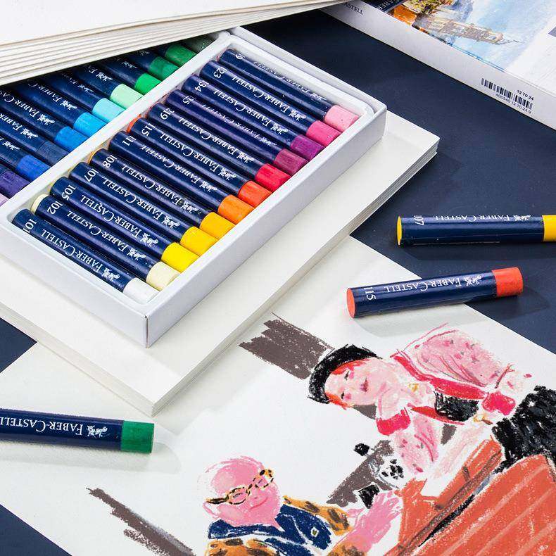 德国辉柏嘉蓝盒油画棒24色36色美术绘画油画笔重彩油画软式蜡笔,纺织面料/辅料/配套,纺织机械配件,淘宝优惠券,粉丝福利购,淘宝优惠卷