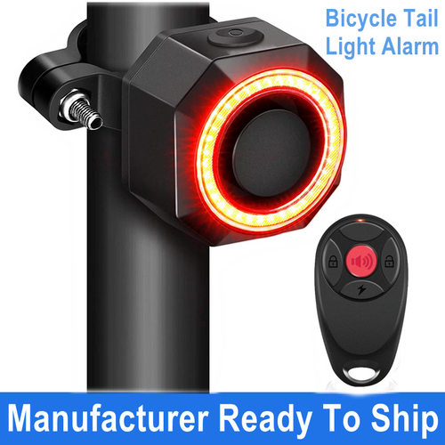 Rechargeable Waterproof Wireless Remote Bike Alarm Light