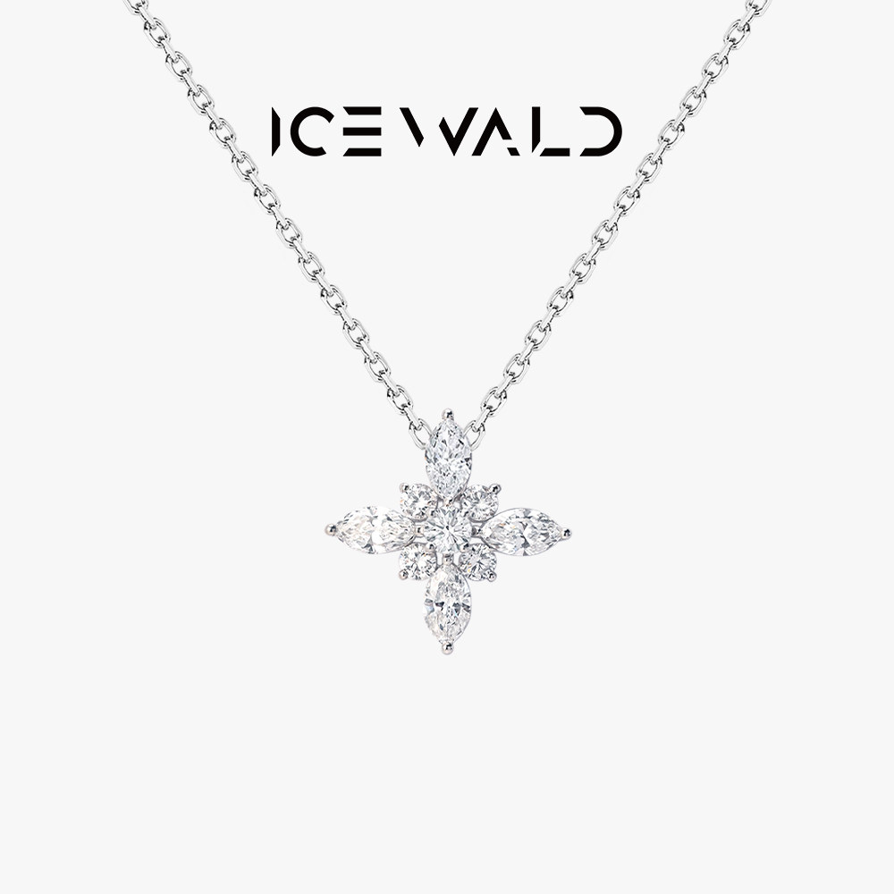 【王培延同款】ICEWALD真冶 星芒18K金爆闪马眼真钻显大钻石项链