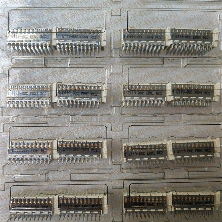 德国ERNI104114PCB连接器2mm垂直式母型55pin数据传输率2Gbit/s
