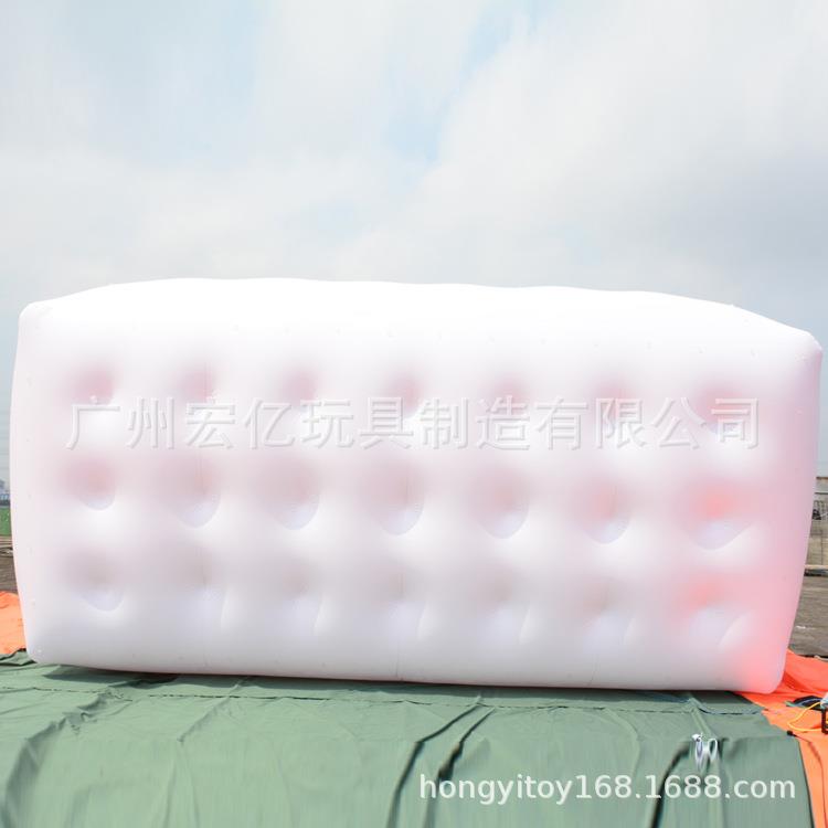 厂家直销pvc充气长方形气球 白色升空魔方空飘气球户外升空长方体