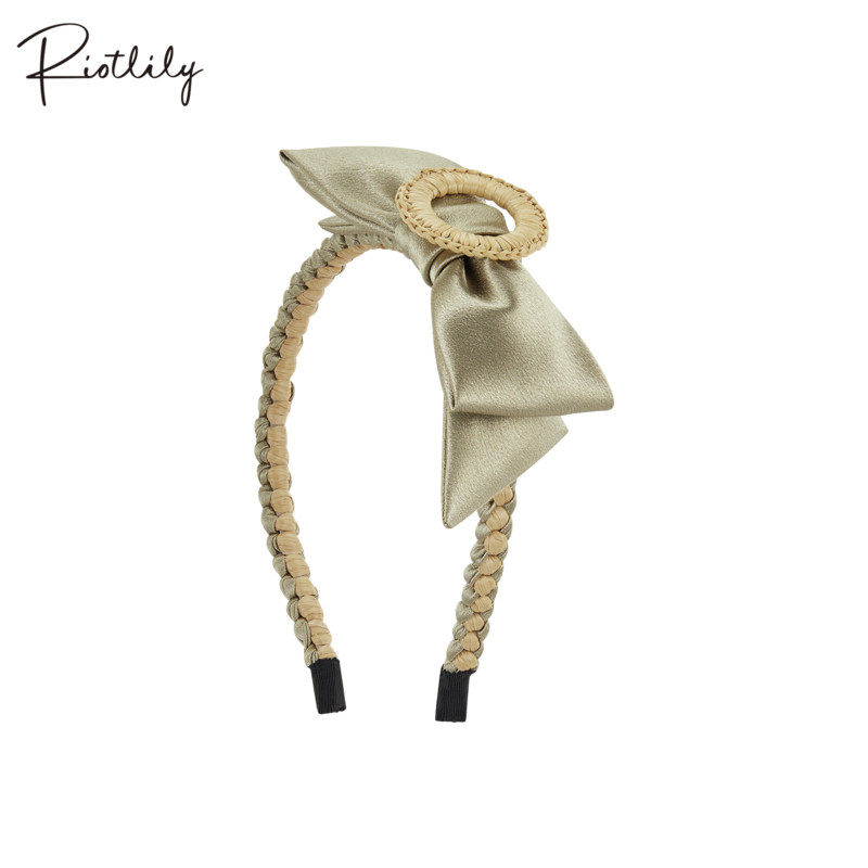 Riotlily/艾特里里舒意植觉发箍蝴蝶结编织款复古风雅致秋选臻品图片