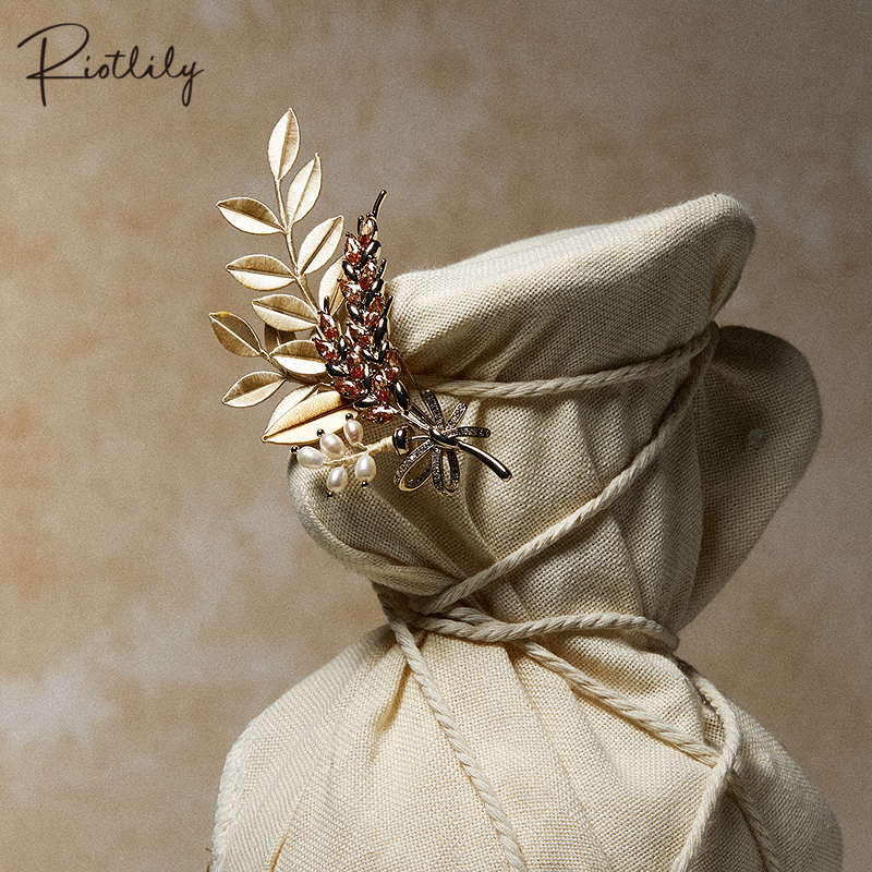 Riotlily/艾特里里金穗初秋系列胸针送女友圣诞礼物