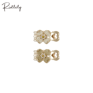 Riotlily/艾特里里浮花梦影系列抓夹小巧花朵浪漫鸭嘴夹新年礼物