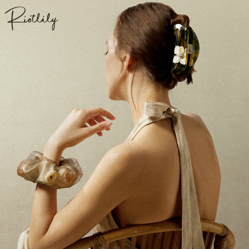 Riotlily/艾特里里春日花园系列发圈橄榄绿中秋礼物